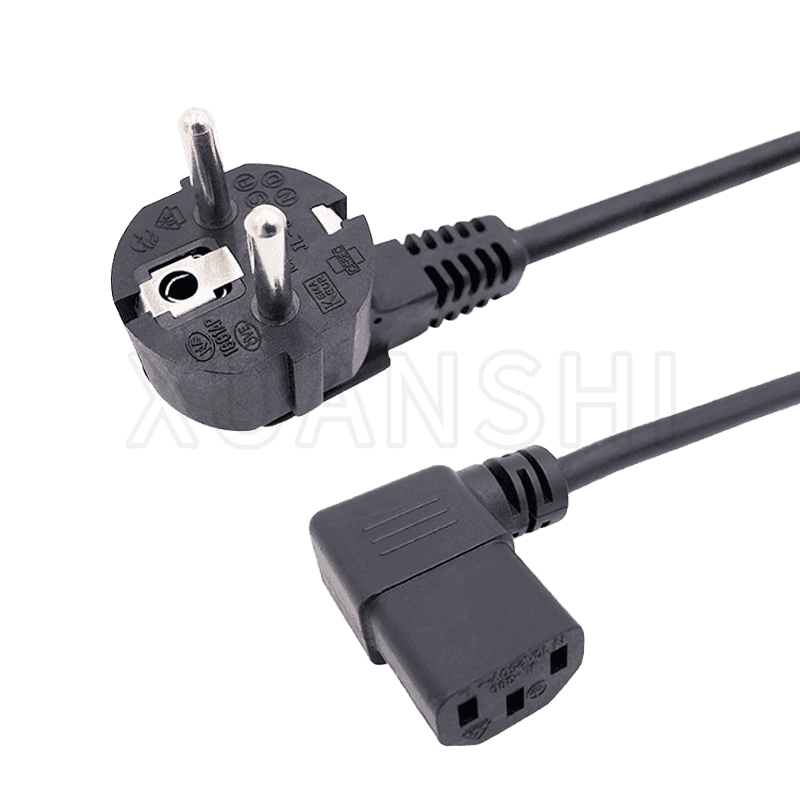 Europäisches Steckerkabel mit rechtwinkligem C13-Stecker JL-3,JL-38D